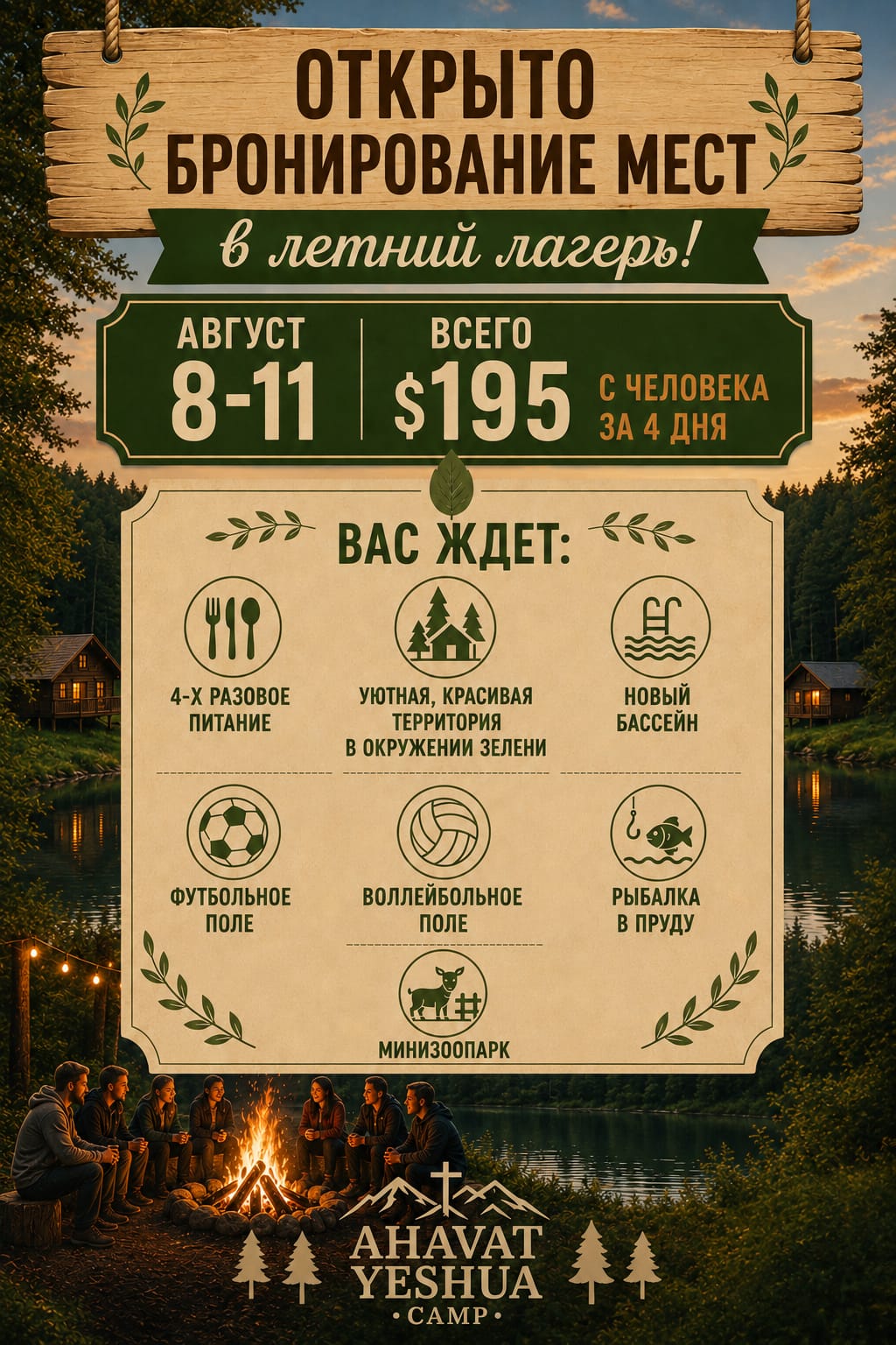 Открыто бронирование